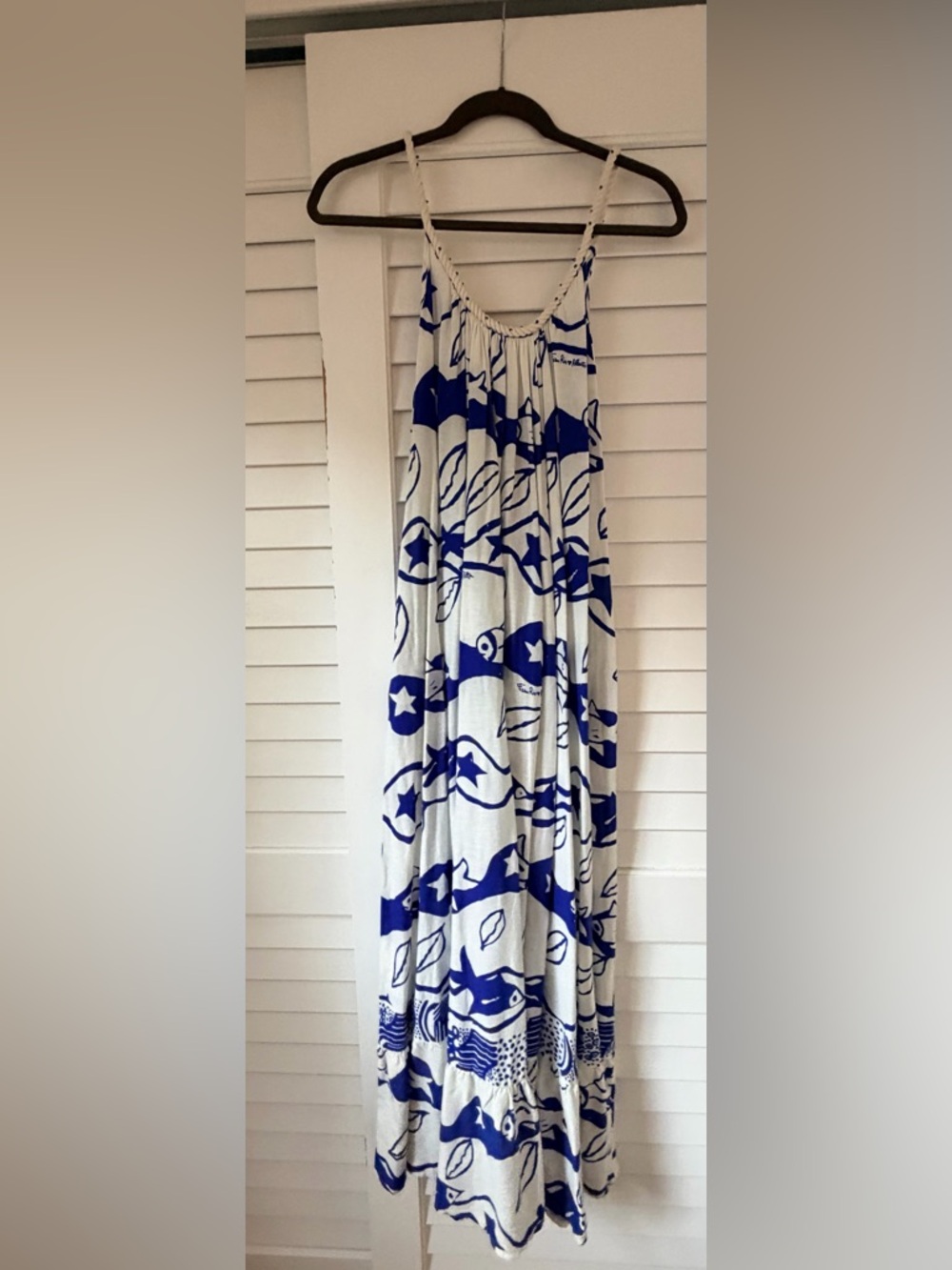Farm Rio Blue and White Printed Maxi Skirt - Women